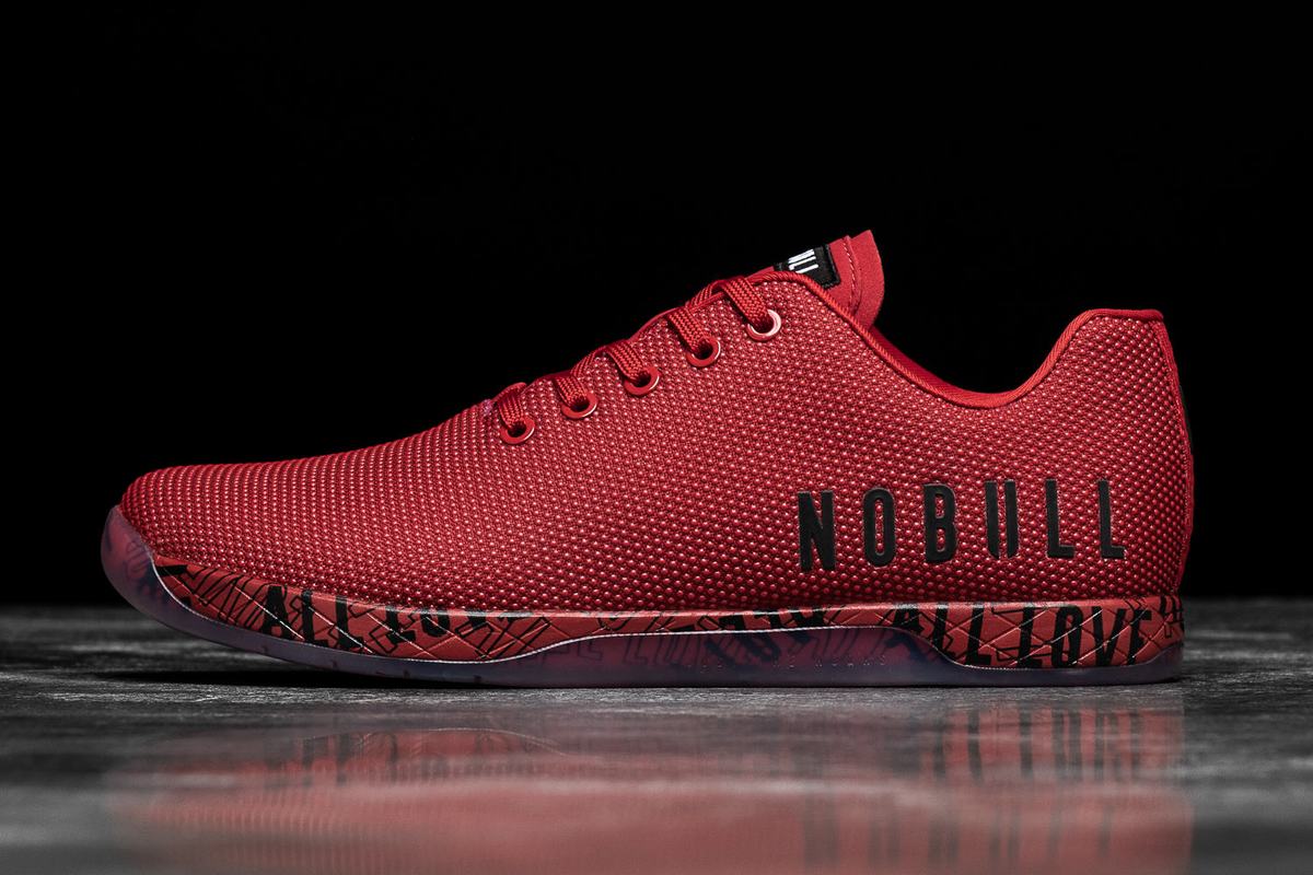 Nobull Superfabric All Love Men\'s Trainers Red | Australia (BA8359)